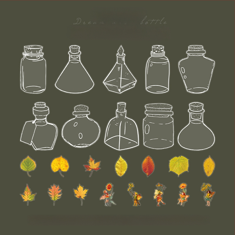 DIY Διαφανές σετ αυτοκόλλητων για ημερολόγια με ανοιξιάτικα φυτικά σχέδια και λουλούδια – Υλικό PET, Στυλ Μοντέρνος Μινιμαλισμός, Κατασκευή: Αυτοκόλλητο, Χωρίς εκτυπωμένο λογότυπο, Χωρίς άδεια IP