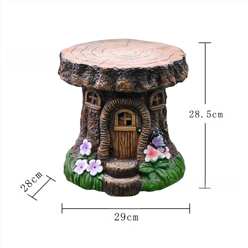 Išorinis sodo dekoratyvinis gaminys iš sintetinių dervų, grybų kėdės forma; Medžiaga: sintetinis derva; Amatas: pusiau rankinis, pusiau mechaninis; Prekės ženklas: Kita; IP leidimas: Ne