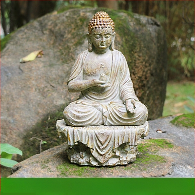 Budo skulptūra su Zen įkvėpimu, šiuolaikinis Kinijos dizainas, ekologiška derva, graviravimas