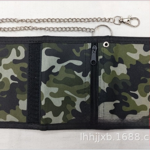 Портфейл против кражба, мултифункционален, с Velcro затваряне, хоризонтален къс дизайн, полиестер; банкнот клип, прозорец за ID, отделения за карти и джоб с цип.