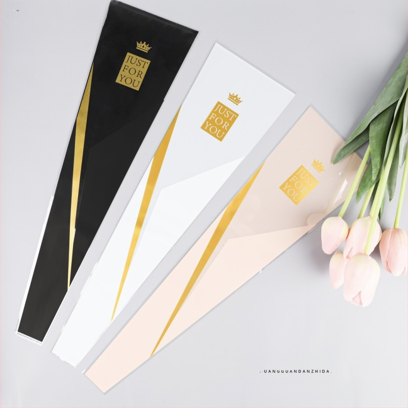 OPP maišelis vienai rožei puokštės įvyniojimui, širdies lango dizainas, tolerancija 5%