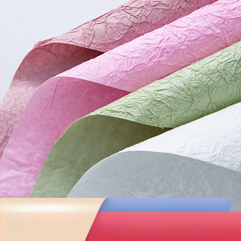 Rankų darbo akmeninės tekstūros įvyniojimo popierius, 5 lapai pakuotėje