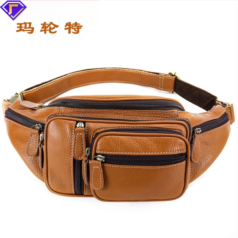 Vyriška juosmens rankinė iš natūralios odos, krokodilo raštas, vandeniui atspari ir nusidėvėjimui atspari.