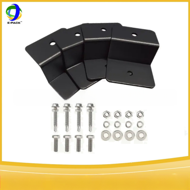 E-Pack Z laikiklis saulės skydeliams – aliuminio lydinys, didieji ir mazie Z laikikliai, komplektuose po 4 ar 8