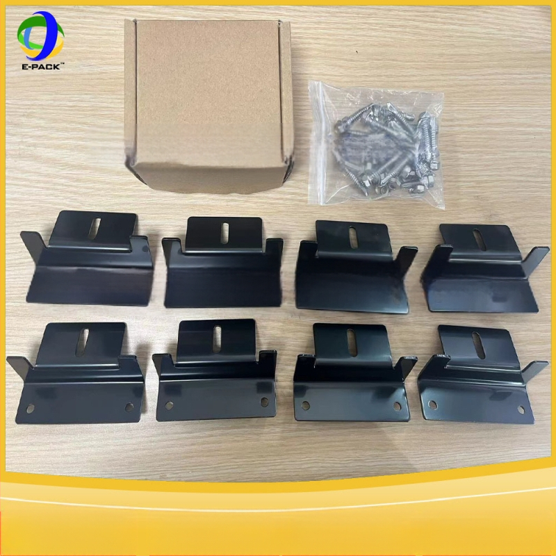 E-Pack Z laikiklis saulės skydeliams – aliuminio lydinys, didieji ir mazie Z laikikliai, komplektuose po 4 ar 8