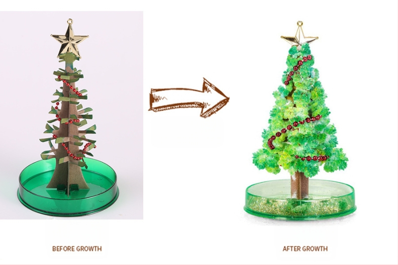 DIY Copac înflorit din hârtie — jucărie educațională științifică, din hârtie, fără electricitate, pentru 7–14 ani, educație biologico-chimică