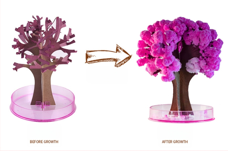 DIY Copac înflorit din hârtie — jucărie educațională științifică, din hârtie, fără electricitate, pentru 7–14 ani, educație biologico-chimică