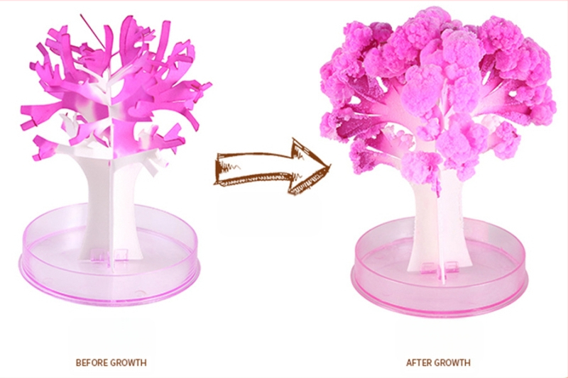 DIY Copac înflorit din hârtie — jucărie educațională științifică, din hârtie, fără electricitate, pentru 7–14 ani, educație biologico-chimică
