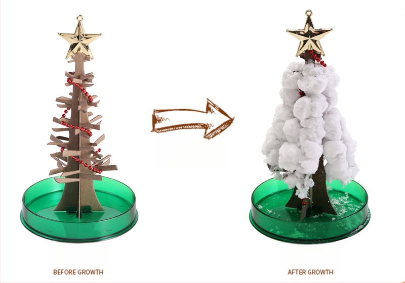 DIY Copac înflorit din hârtie — jucărie educațională științifică, din hârtie, fără electricitate, pentru 7–14 ani, educație biologico-chimică