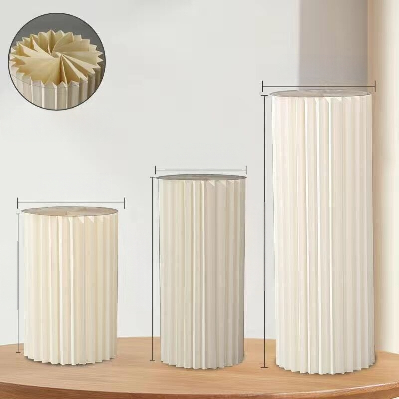 Vestuvinė sulankstoma popierinė kolona desertiniam stalui