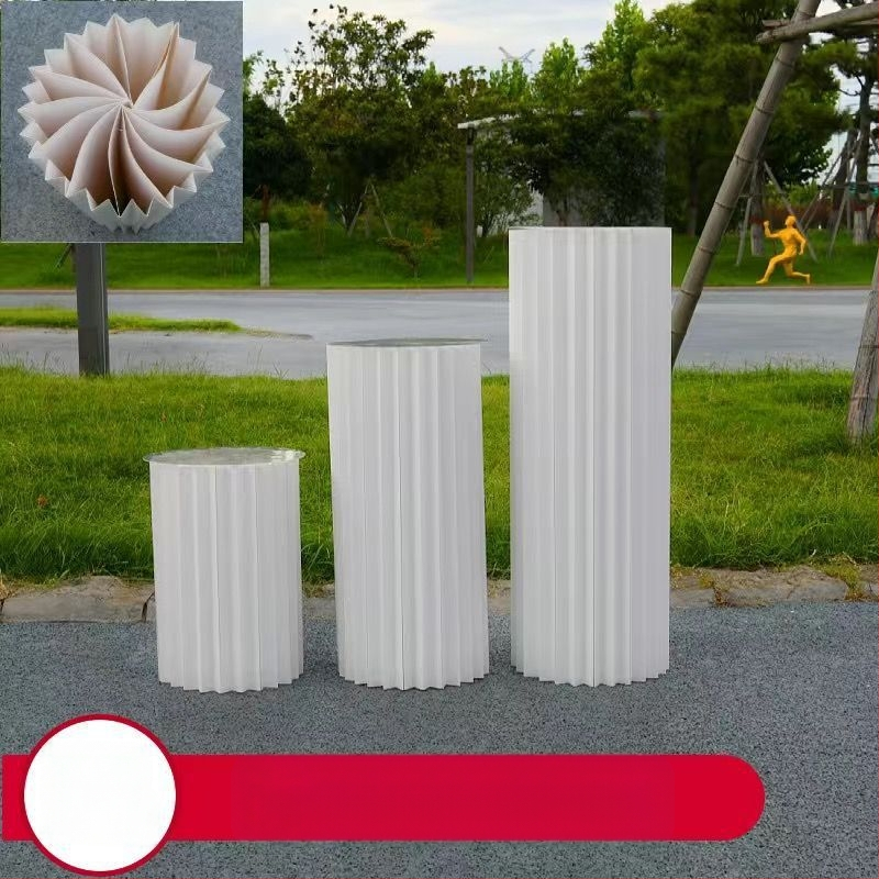 Vestuvinė sulankstoma popierinė kolona desertiniam stalui