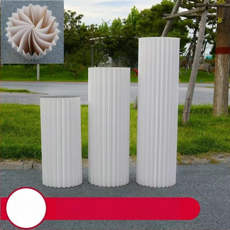 Vestuvinė sulankstoma popierinė kolona desertiniam stalui