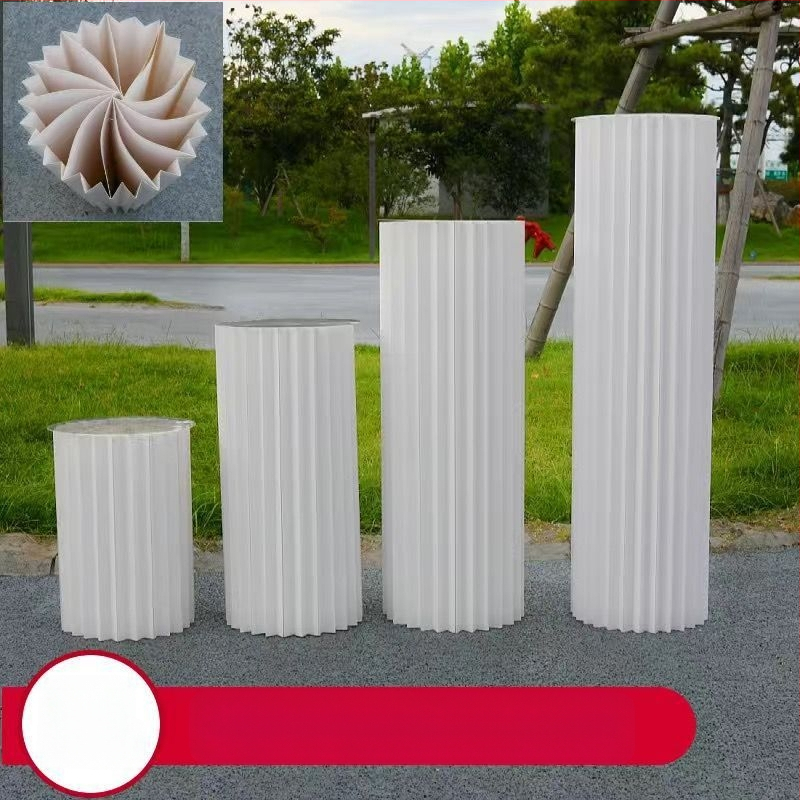 Vestuvinė sulankstoma popierinė kolona desertiniam stalui