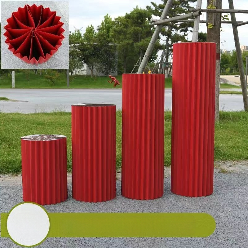 Vestuvinė sulankstoma popierinė kolona desertiniam stalui