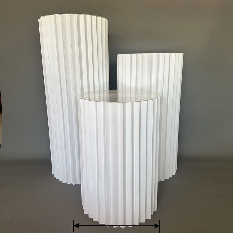 Vestuvinė sulankstoma popierinė kolona desertiniam stalui