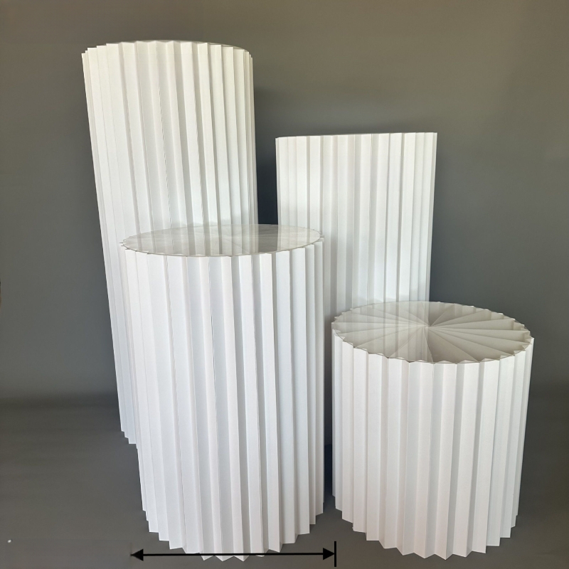 Vestuvinė sulankstoma popierinė kolona desertiniam stalui