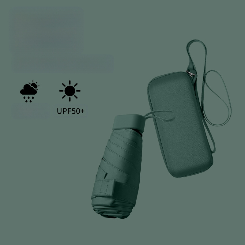 South Joe ultralengvas šešių skėtis moterims su diržu | rankinis atidarymas, aliuminio rėmas, 210T audinys, UPF>50, kompaktiškas kišeninis dizainas