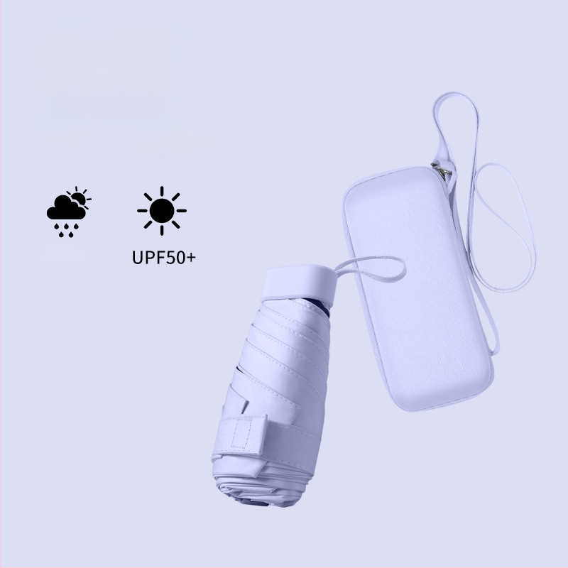 South Joe ultralengvas šešių skėtis moterims su diržu | rankinis atidarymas, aliuminio rėmas, 210T audinys, UPF>50, kompaktiškas kišeninis dizainas