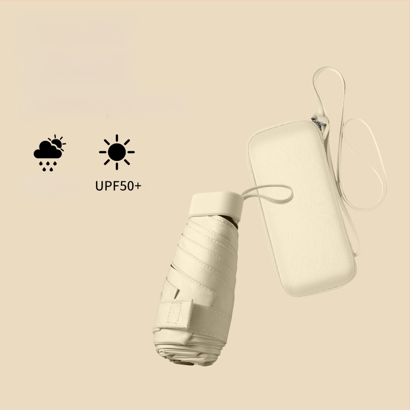 South Joe ultralengvas šešių skėtis moterims su diržu | rankinis atidarymas, aliuminio rėmas, 210T audinys, UPF>50, kompaktiškas kišeninis dizainas