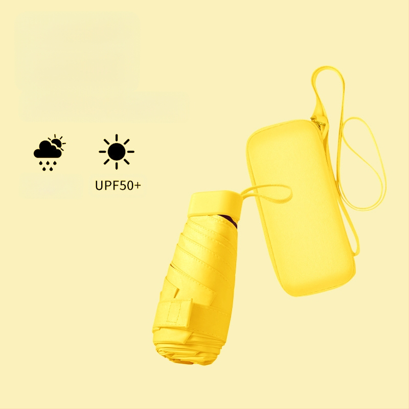 South Joe ultralengvas šešių skėtis moterims su diržu | rankinis atidarymas, aliuminio rėmas, 210T audinys, UPF>50, kompaktiškas kišeninis dizainas