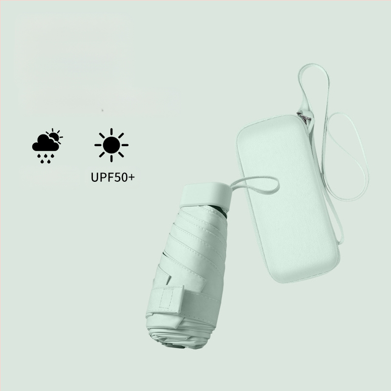 South Joe ultralengvas šešių skėtis moterims su diržu | rankinis atidarymas, aliuminio rėmas, 210T audinys, UPF>50, kompaktiškas kišeninis dizainas