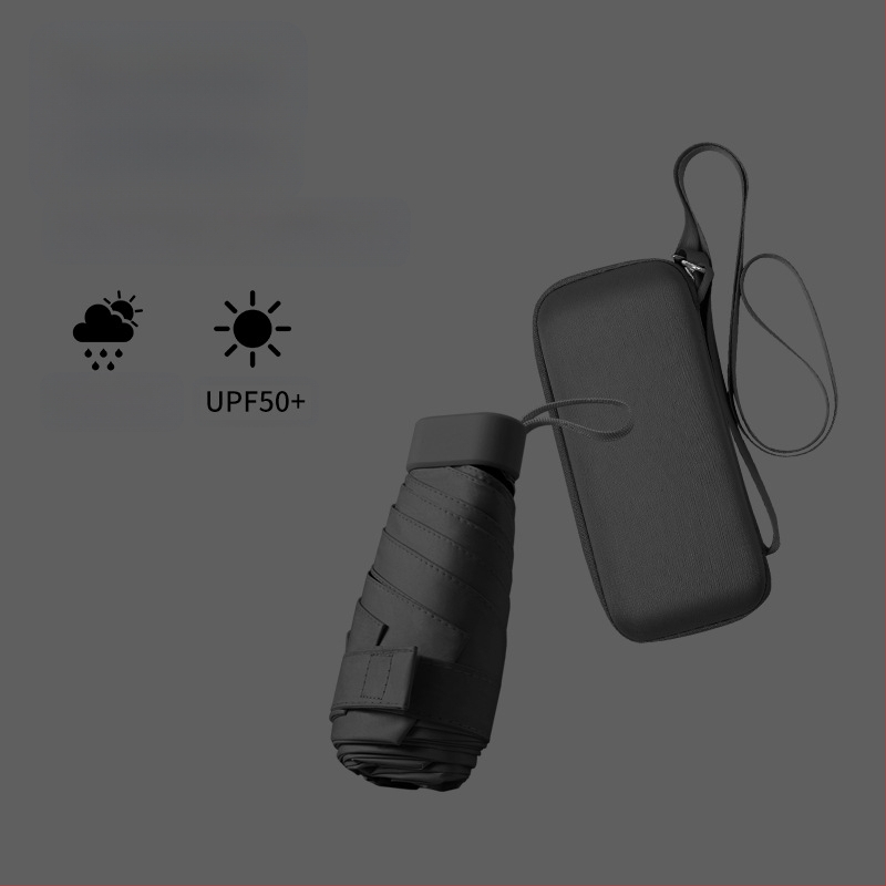 South Joe ultralengvas šešių skėtis moterims su diržu | rankinis atidarymas, aliuminio rėmas, 210T audinys, UPF>50, kompaktiškas kišeninis dizainas