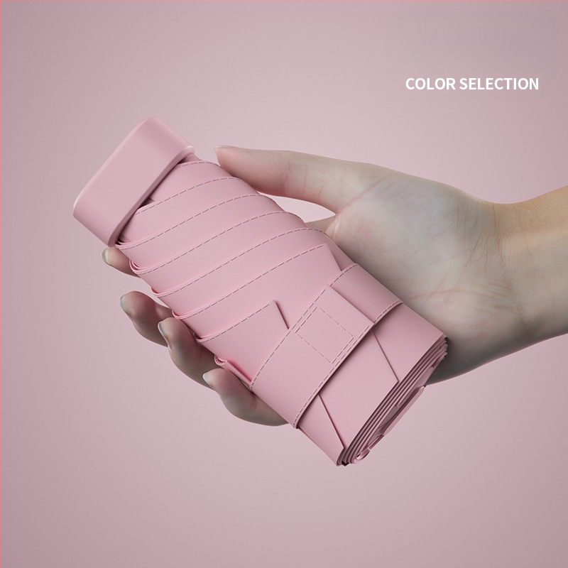 South Joe ultralengvas šešių skėtis moterims su diržu | rankinis atidarymas, aliuminio rėmas, 210T audinys, UPF>50, kompaktiškas kišeninis dizainas