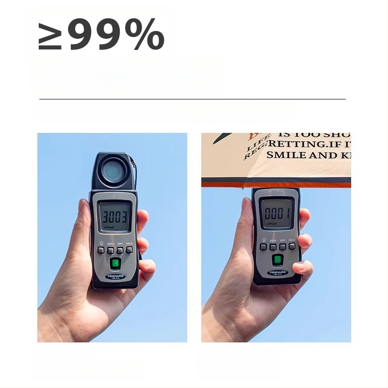 Ομπρέλα ήλίου με σκελετό από σίδηρο 8 ραβδών, ξύλινο άξονα και λαβή, κάλυμμα πολυεστέρα 190T, UPF50+, χειροκίνητο άνοιγμα/κλείσιμο