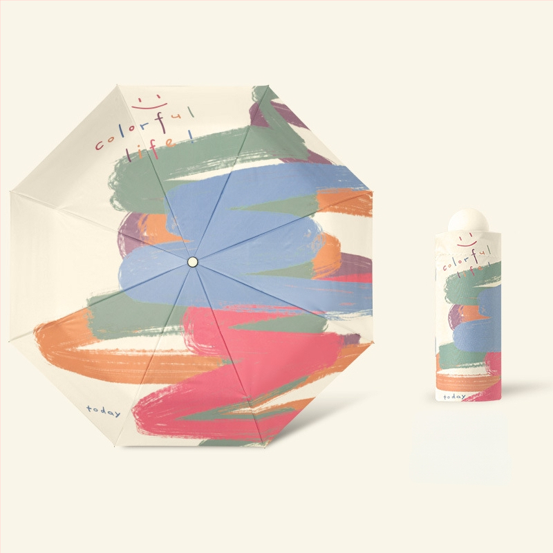 Ομπρέλα ήλίου με σκελετό από σίδηρο 8 ραβδών, ξύλινο άξονα και λαβή, κάλυμμα πολυεστέρα 190T, UPF50+, χειροκίνητο άνοιγμα/κλείσιμο