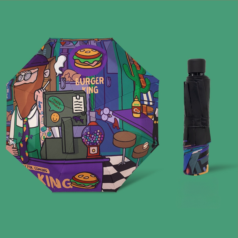 Ομπρέλα ήλίου με σκελετό από σίδηρο 8 ραβδών, ξύλινο άξονα και λαβή, κάλυμμα πολυεστέρα 190T, UPF50+, χειροκίνητο άνοιγμα/κλείσιμο