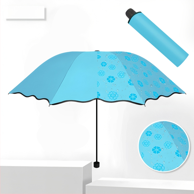 Rankinis sulankstomas skėtis su UV apsauga UPF>40, 8 ribų plieno rėmas, 190T audinys, logotipo pritaikymas