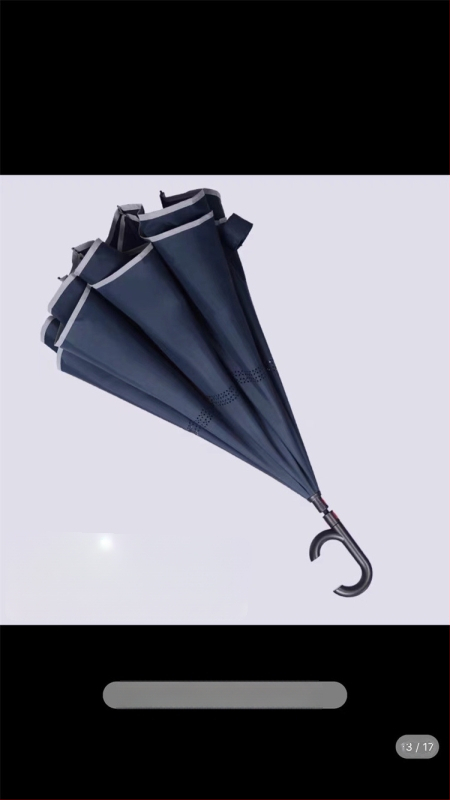 Rain Time dubulti slāņu reversais lietussargs ar automātisku atvēršanu, 16 stieņi, audums 210T, UPF >50