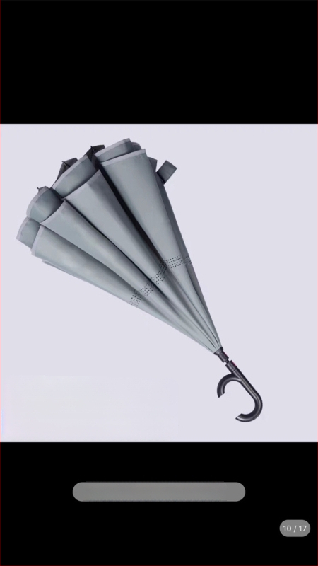 Rain Time dubulti slāņu reversais lietussargs ar automātisku atvēršanu, 16 stieņi, audums 210T, UPF >50