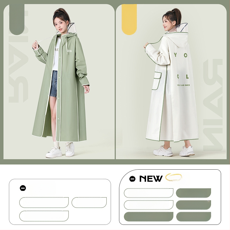 Πόντσο βροχής πεζοπορίας, EVA ύφασμα, ενήλικας, ένα άτομο, 322 γρ