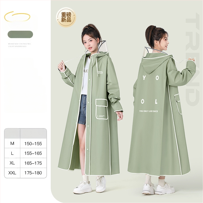 Πόντσο βροχής πεζοπορίας, EVA ύφασμα, ενήλικας, ένα άτομο, 322 γρ