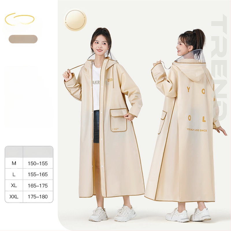 Πόντσο βροχής πεζοπορίας, EVA ύφασμα, ενήλικας, ένα άτομο, 322 γρ