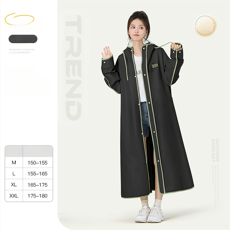 Πόντσο βροχής πεζοπορίας, EVA ύφασμα, ενήλικας, ένα άτομο, 322 γρ