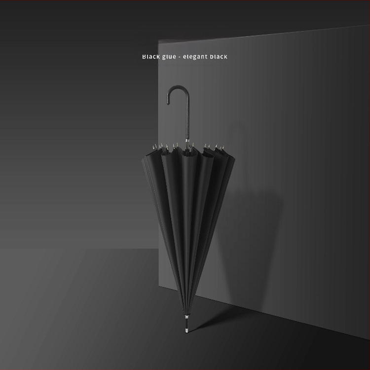 Ομπρέλα με μακριά λαβή, 16 μεταλλικές βέργες, ανθεκτική στον άνεμο, ύφασμα 210T, χειροκίνητο άνοιγμα