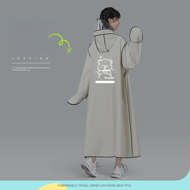 EVA lietaus pončas suaugusiems, vieno žmogaus žygio pončas, apie 350 g