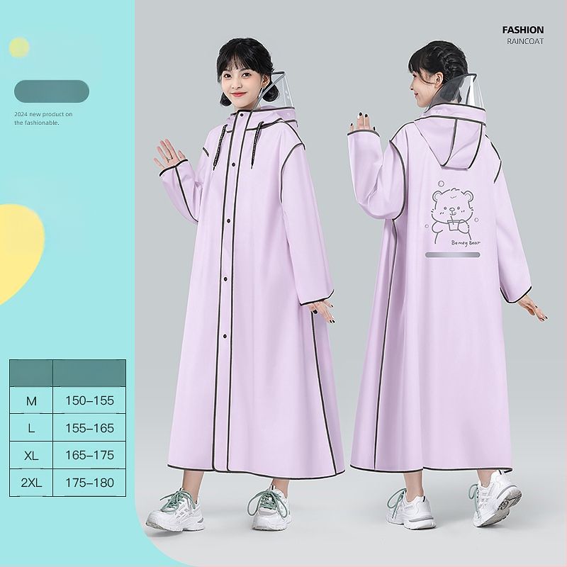 EVA lietaus pončas suaugusiems, vieno žmogaus žygio pončas, apie 350 g