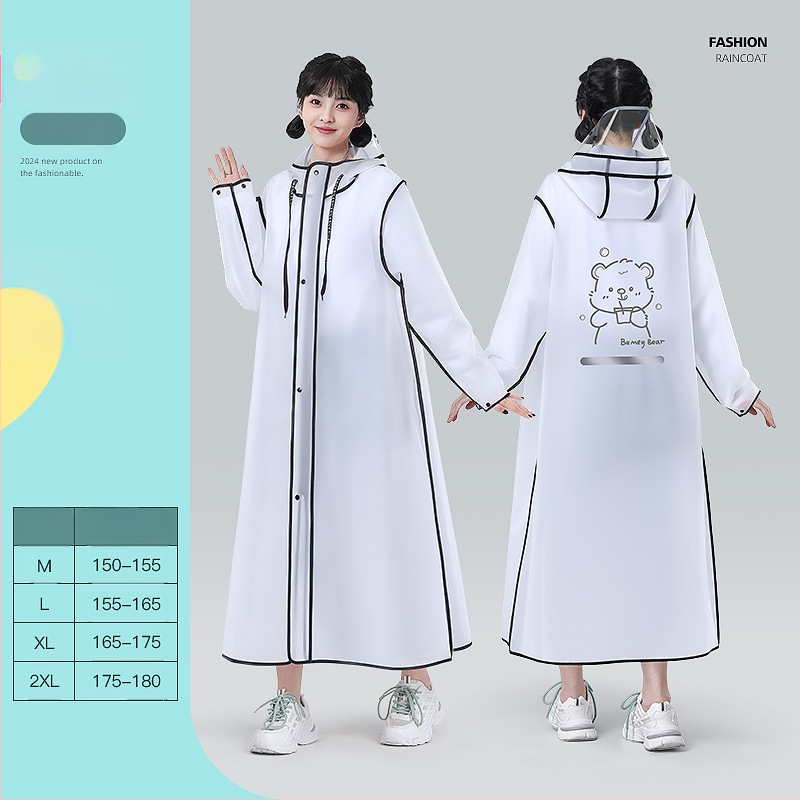 EVA lietaus pončas suaugusiems, vieno žmogaus žygio pončas, apie 350 g