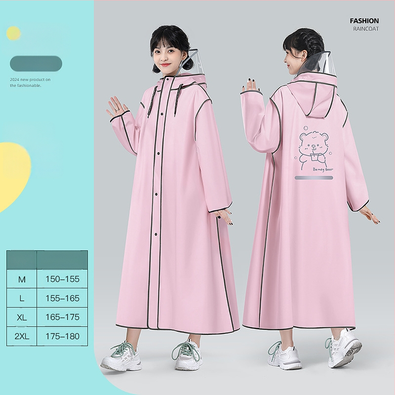 EVA lietaus pončas suaugusiems, vieno žmogaus žygio pončas, apie 350 g