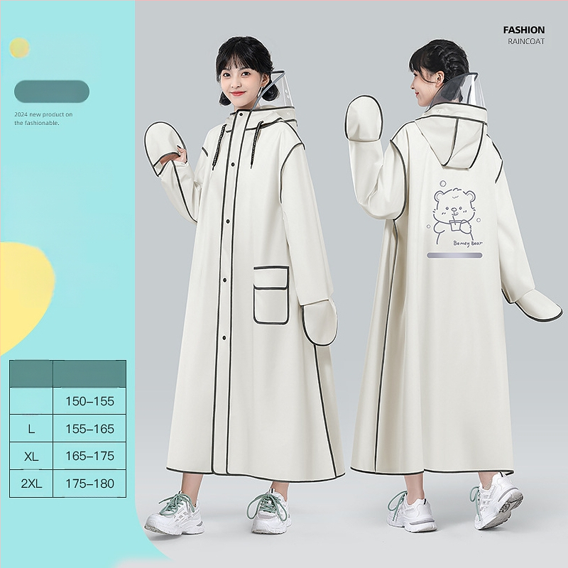 EVA lietaus pončas suaugusiems, vieno žmogaus žygio pončas, apie 350 g