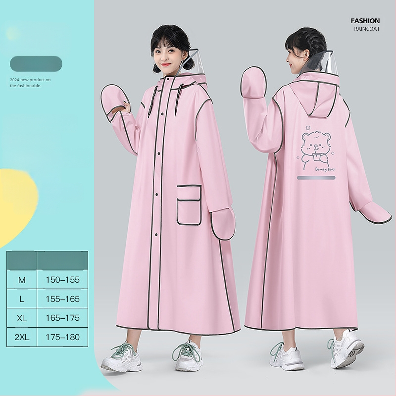 EVA lietaus pončas suaugusiems, vieno žmogaus žygio pončas, apie 350 g