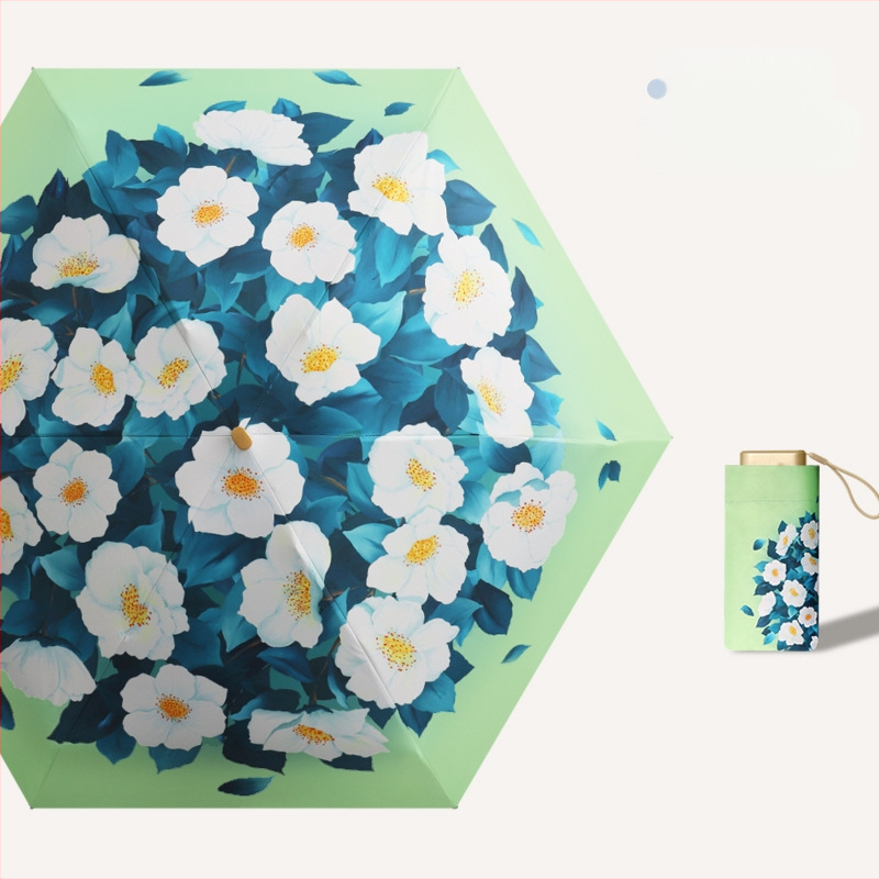 Ομπρέλα ήλίου με 16 βέργες, χειροκίνητο άνοιγμα, UV προστασία UPF 50+, βέργες από κράμα, λαβή από σκληρό ξύλο