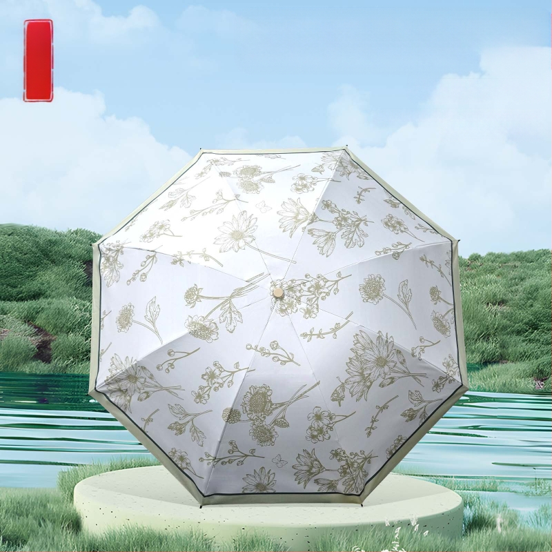 Senovinio stiliaus skėtis su 16 aliuminio rėmų, sulankstomas, UV apsauga UPF50+, 170T audinys