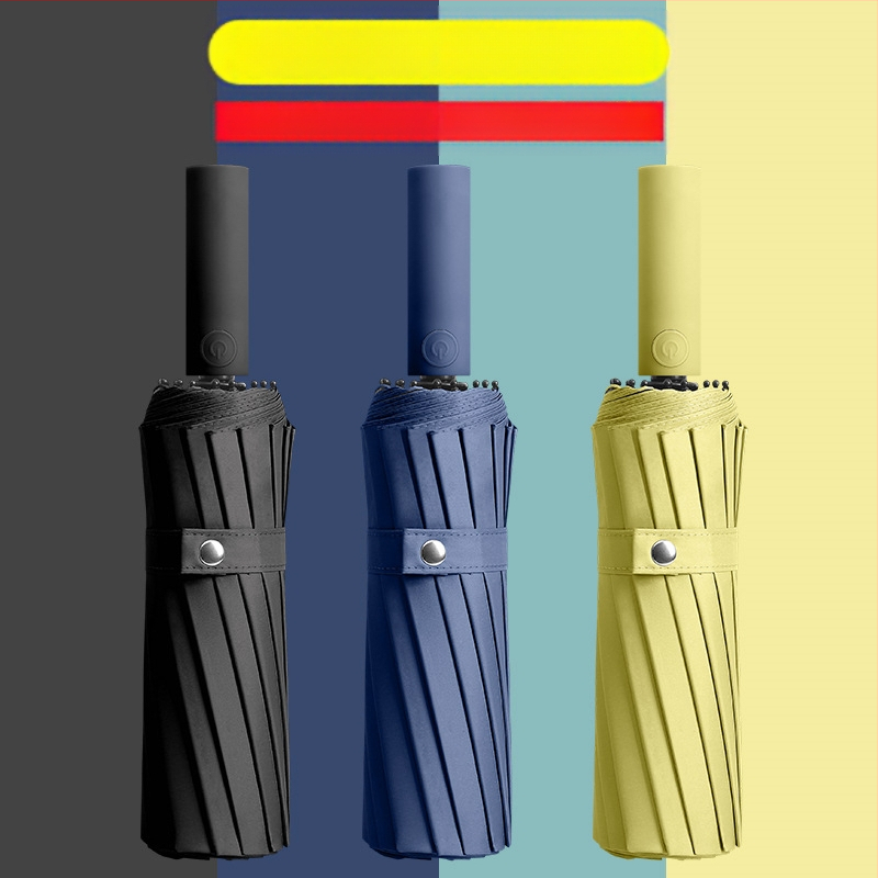 Ηλιακή ομπρέλα με σκελετό 16 ραβδών, αυτόματη έναρξη ανοίγματος, UPF > 50, μεταλλικός σωλήνας, πλαστικό χερούλι