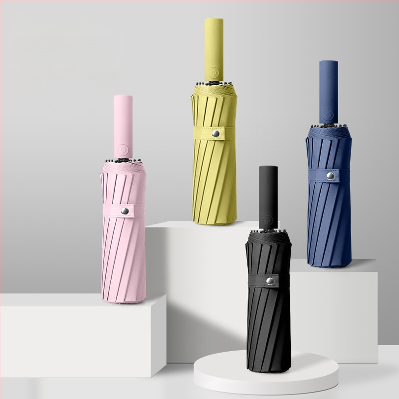 Ηλιακή ομπρέλα με σκελετό 16 ραβδών, αυτόματη έναρξη ανοίγματος, UPF > 50, μεταλλικός σωλήνας, πλαστικό χερούλι