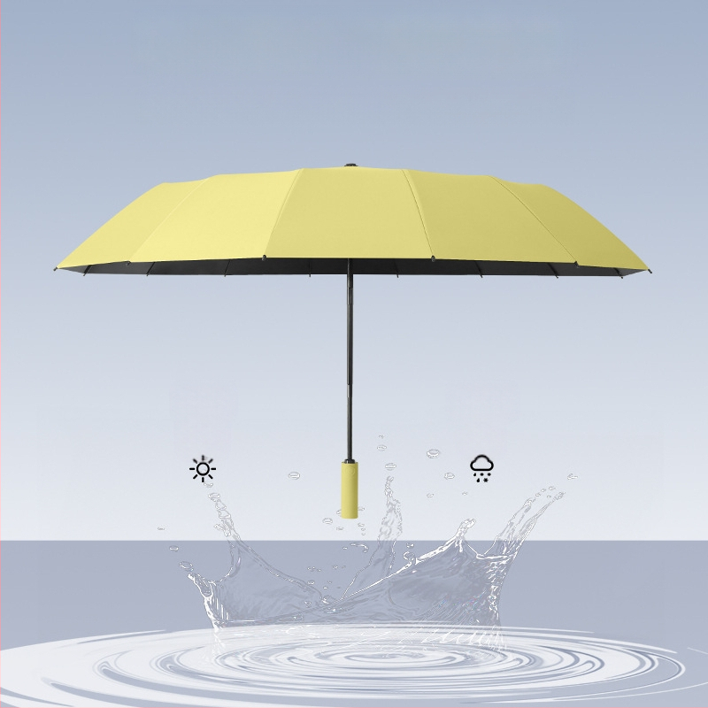 Ηλιακή ομπρέλα με σκελετό 16 ραβδών, αυτόματη έναρξη ανοίγματος, UPF > 50, μεταλλικός σωλήνας, πλαστικό χερούλι