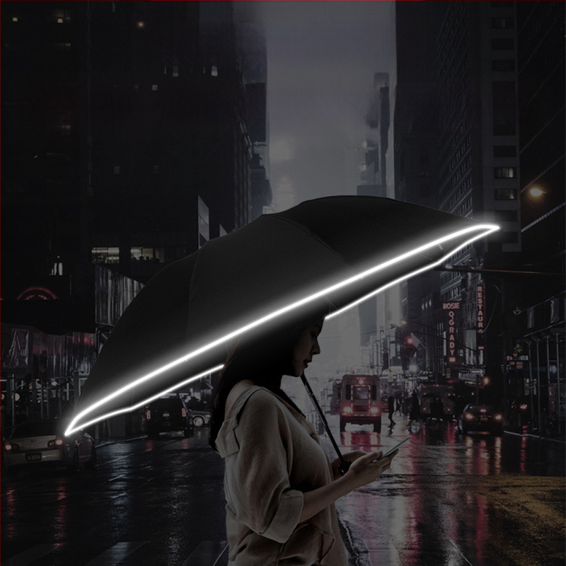 Automatikus fordított esernyő egyedi logó nyomtatással, fordított összecsukható kialakítás, UV védelem UPF > 50, 10 bordás váz rostból